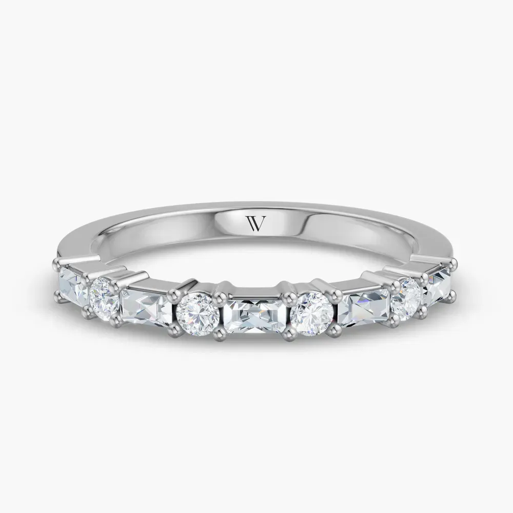 Baguette, Vintage, Modern Lab Diamond Ring (0.3 CTW) in Platinum-Vorm