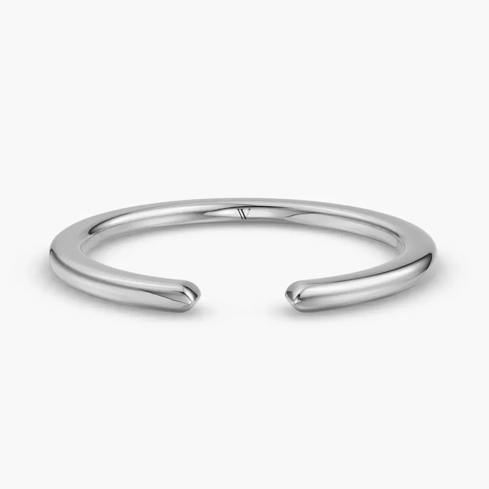 1.4mm Plain metal, Open, Stackable Wedding Ring in Platinum-Wurl