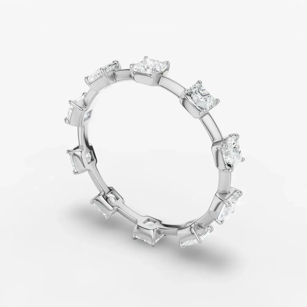 Unique, Eternity, Stackable Lab Diamond Ring (1.4 CTW) in Platinum-Cadr