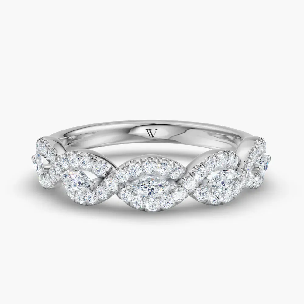 Stackable, Unique Lab Diamond Ring (0.5 CTW) in Platinum-Orin