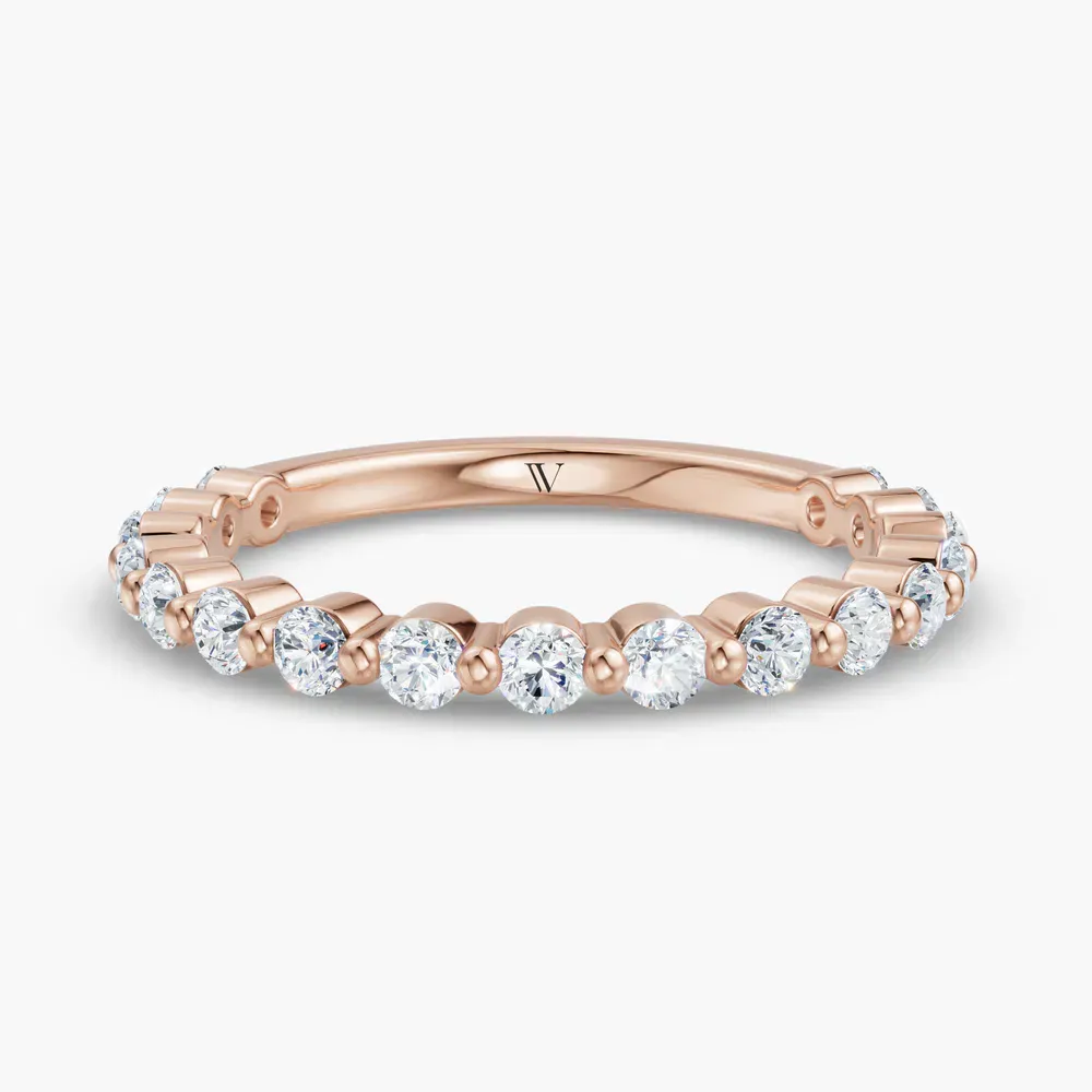 Stackable, Simple, Diamond Lab Diamond Ring (0.6 CTW) in 14K Rose Gold-Tuxiel