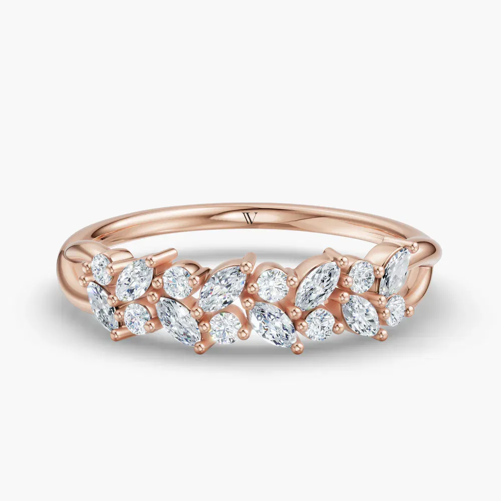 Unique, Stackable Lab Diamond Ring (0.3 CTW) in 14K Rose Gold-Tiox