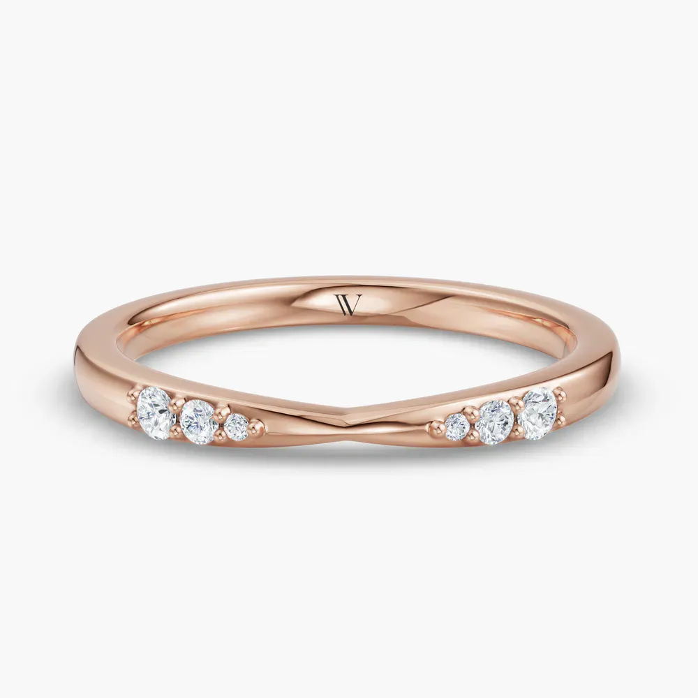 Stackable, Modern, Diamond Lab Diamond Ring (0.08 CTW) in 14K Rose Gold-Huel