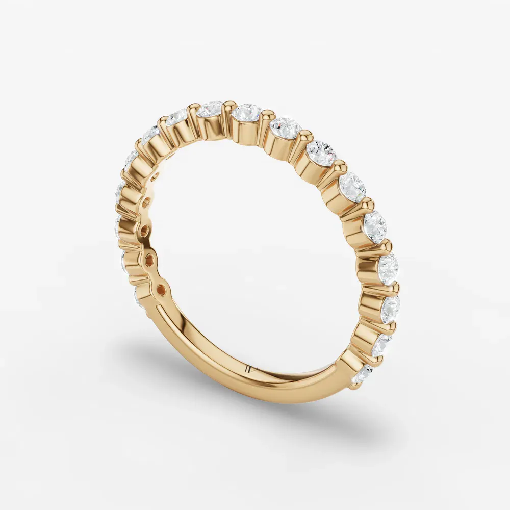 Stackable, Simple, Diamond Lab Diamond Ring (0.6 CTW) in 14K Yellow Gold-Tuxiel