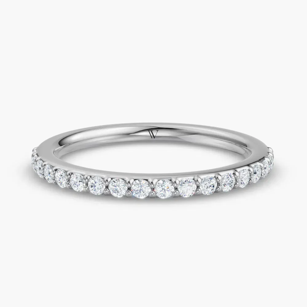 Simple, Stackable, Pave Lab Diamond Ring (0.2 CTW) in 14K White Gold-Rymo