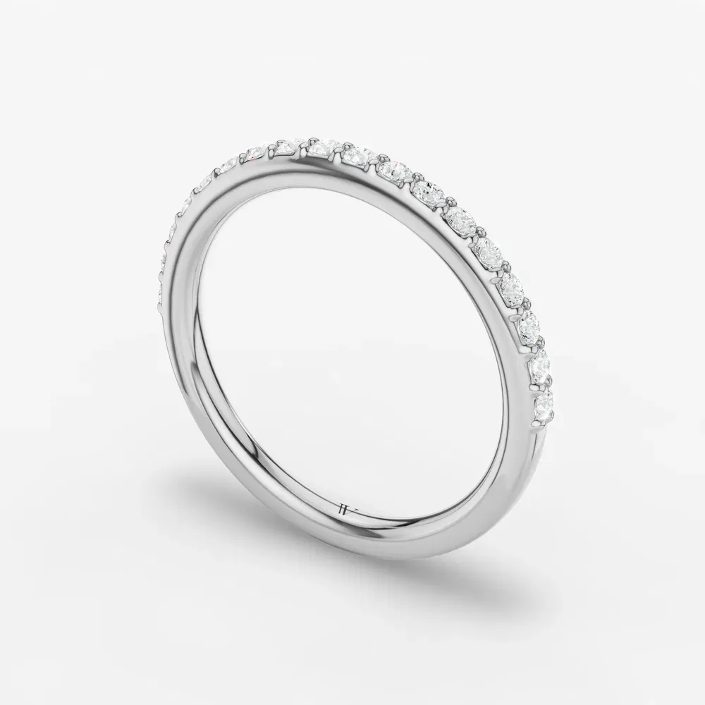Simple, Stackable, Pave Lab Diamond Ring (0.2 CTW) in 14K White Gold-Rymo
