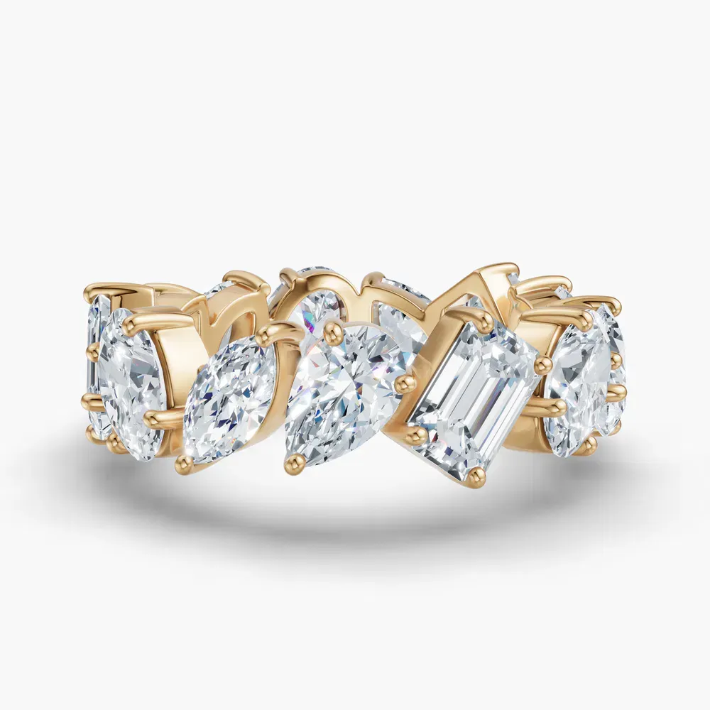 Eternity, Unique, Stackable Lab Diamond Ring (5.4 CTW) in 14K Yellow Gold-Cliv