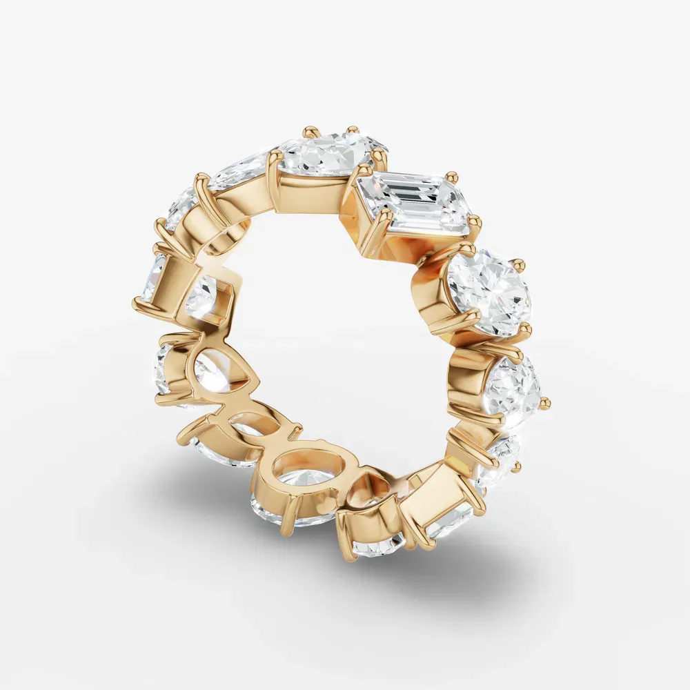 Eternity, Unique, Stackable Lab Diamond Ring (5.4 CTW) in 14K Yellow Gold-Cliv
