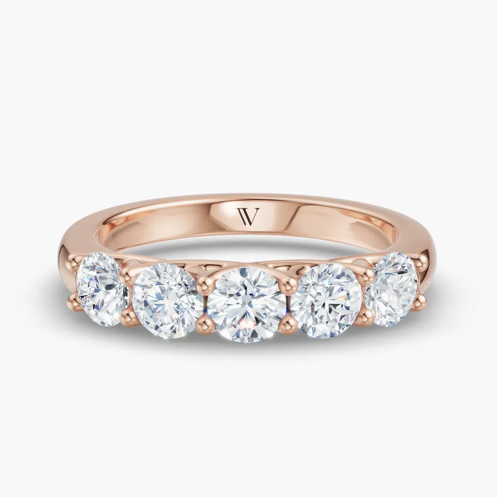 Stackable, Unique, Diamond Lab Diamond Ring (1 CTW) in 14K Rose Gold-Vexilon