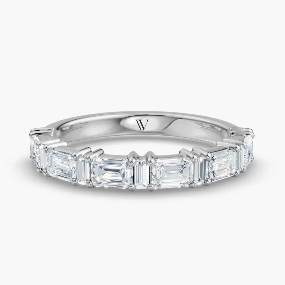 Baguette, Stackable, Unique Lab Diamond Ring (1 CTW) in 14K White Gold-Kixvlen