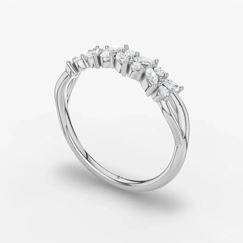 Unique, Stackable Lab Diamond Ring (0.3 CTW) in 14K White Gold-Tiox