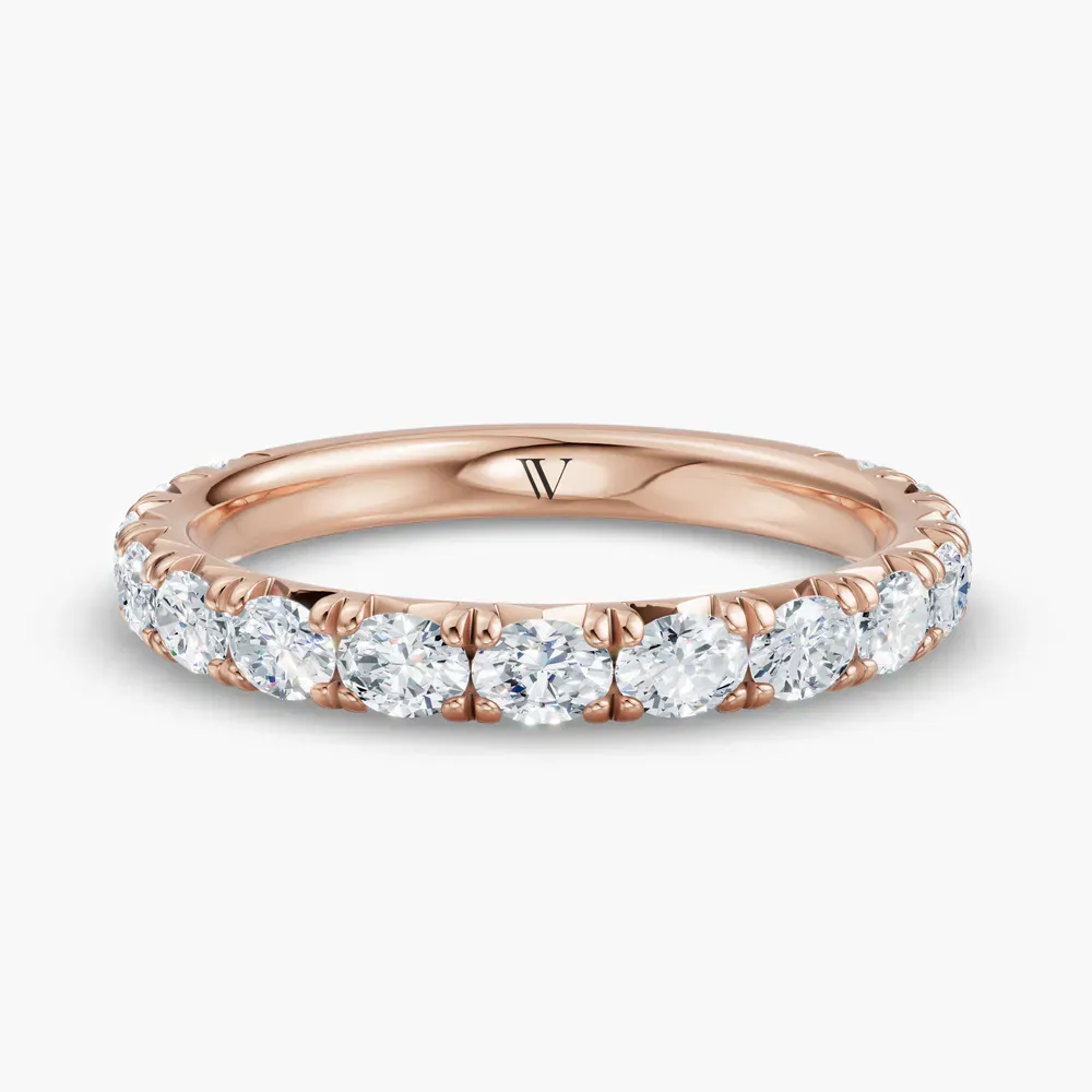 Stackable, Pave, Unique Lab Diamond Ring (0.9 CTW) in 14K Rose Gold-Brinl