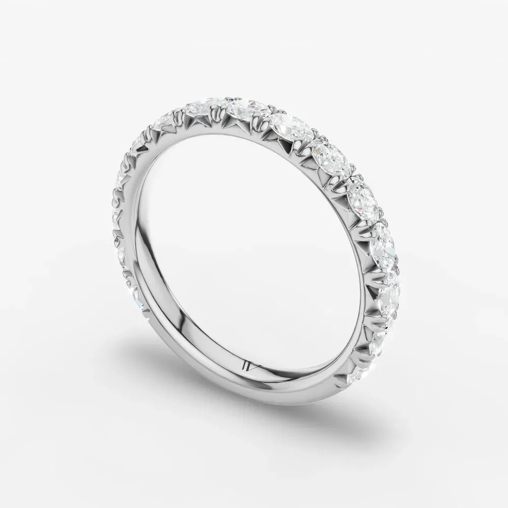 Stackable, Pave, Unique Lab Diamond Ring (0.9 CTW) in 14K White Gold-Brinl