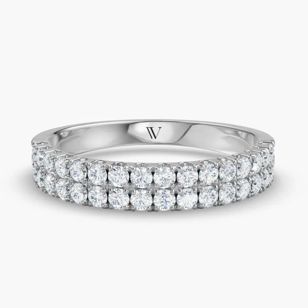 Stackable, Channel set, Unique Lab Diamond Ring (0.4 CTW) in 14K White Gold-Umyr