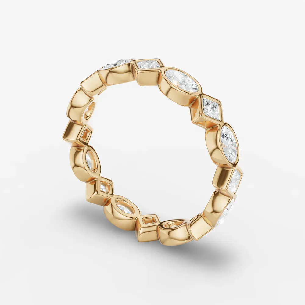 Unique, Eternity, Bezel Lab Diamond Ring (1.6 CTW) in 14K Yellow Gold-Unir
