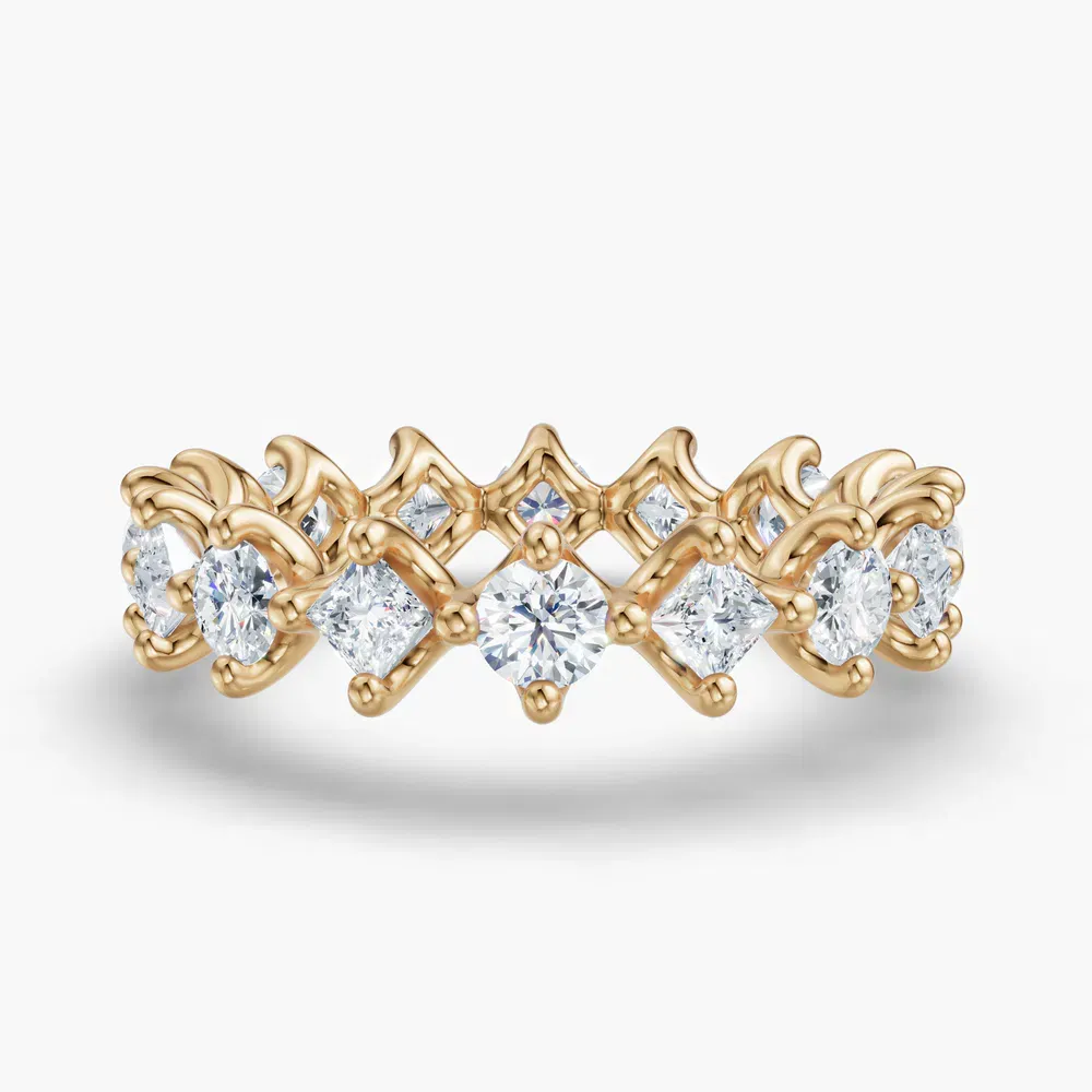Unique, Eternity, Stackable Lab Diamond Ring (1.4 CTW) in 14K Yellow Gold-Shor