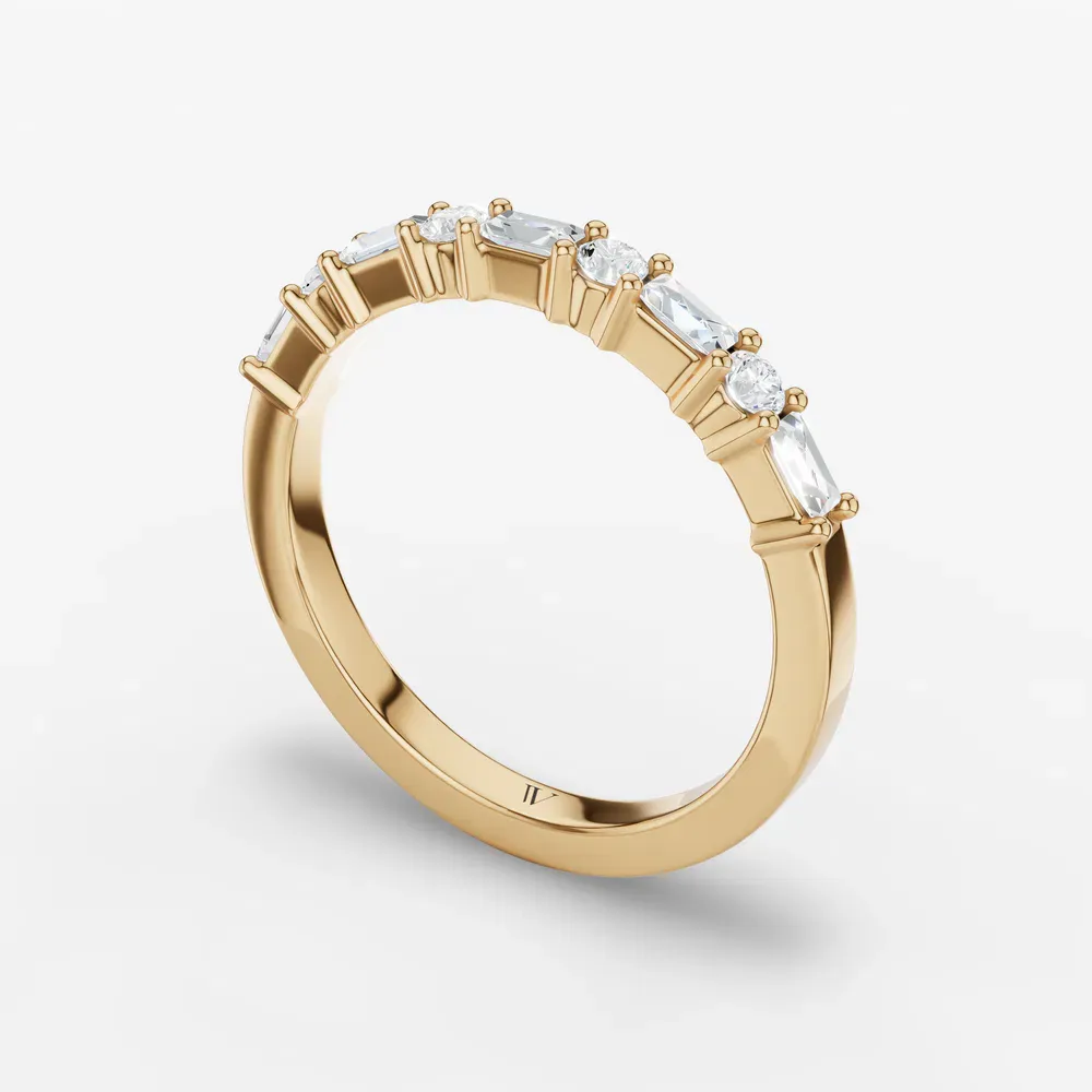 Baguette, Vintage, Modern Lab Diamond Ring (0.3 CTW) in 14K Yellow Gold-Vorm