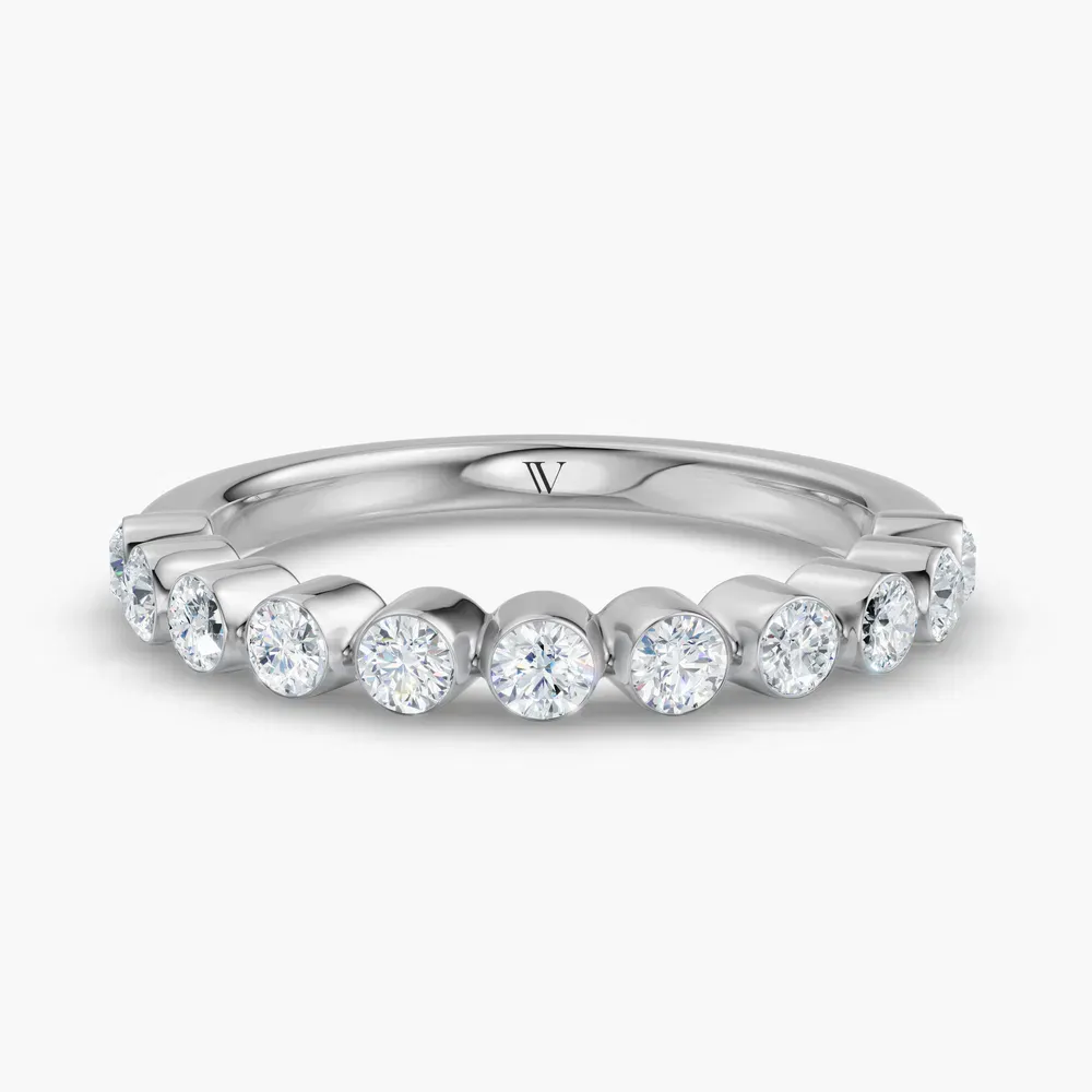 Eternity, Bezel, Stackable Lab Diamond Ring (0.5 CTW) in 14K White Gold-Lypen