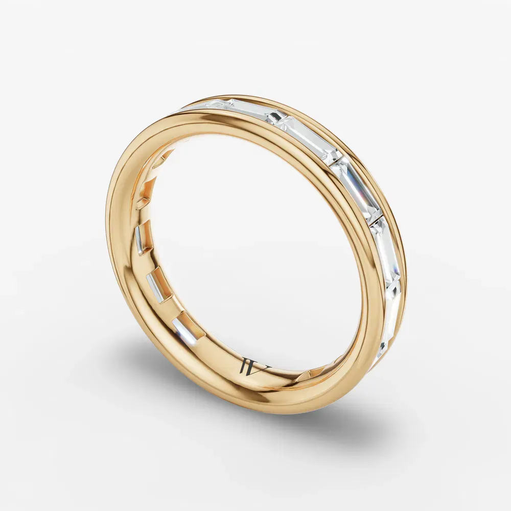 Baguette, Bezel, Eternity Lab Diamond Ring (1.6 CTW) in 14K Yellow Gold-Pexm