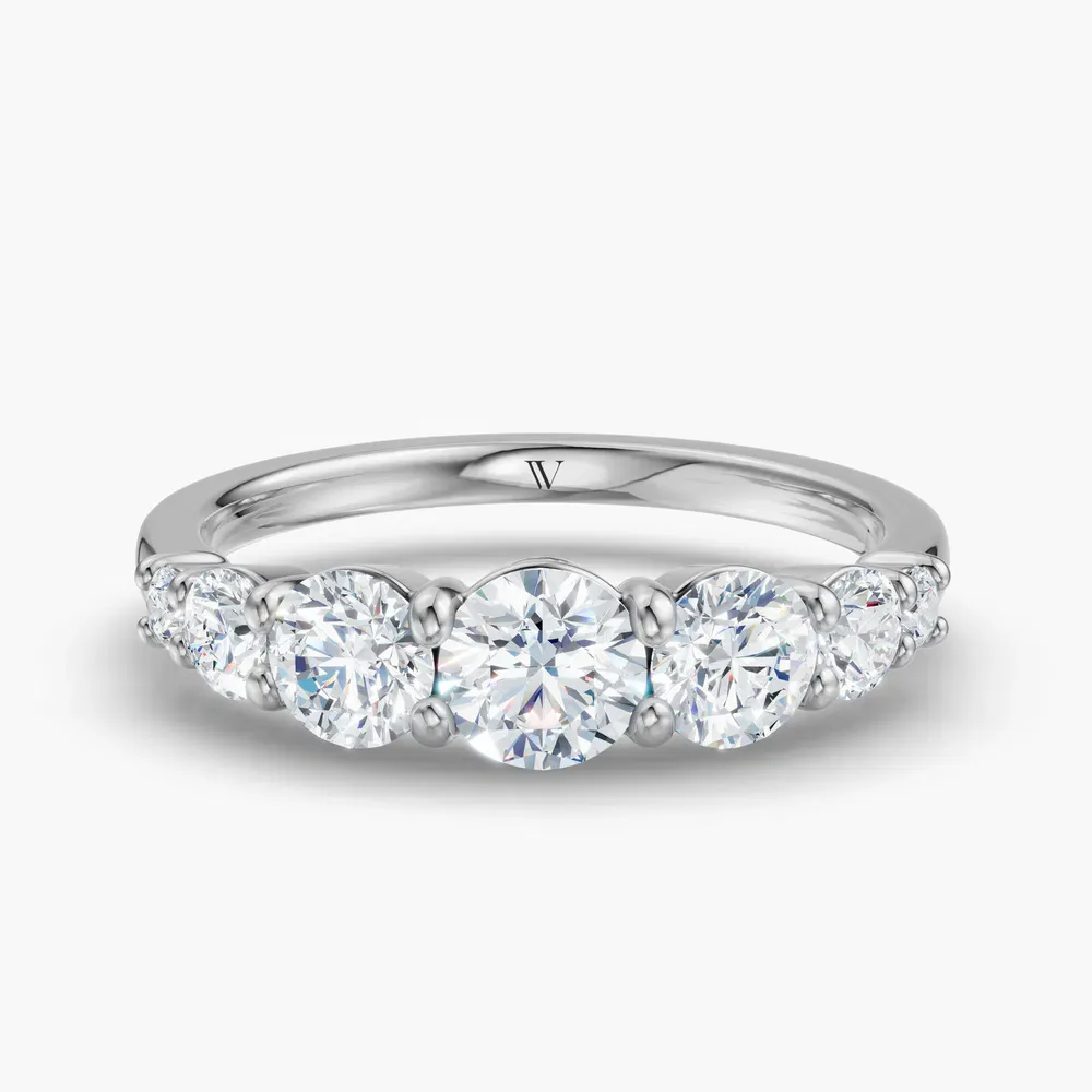 Stackable, Simple, Diamond Lab Diamond Ring (1.1 CTW) in 14K White Gold-Bymiel