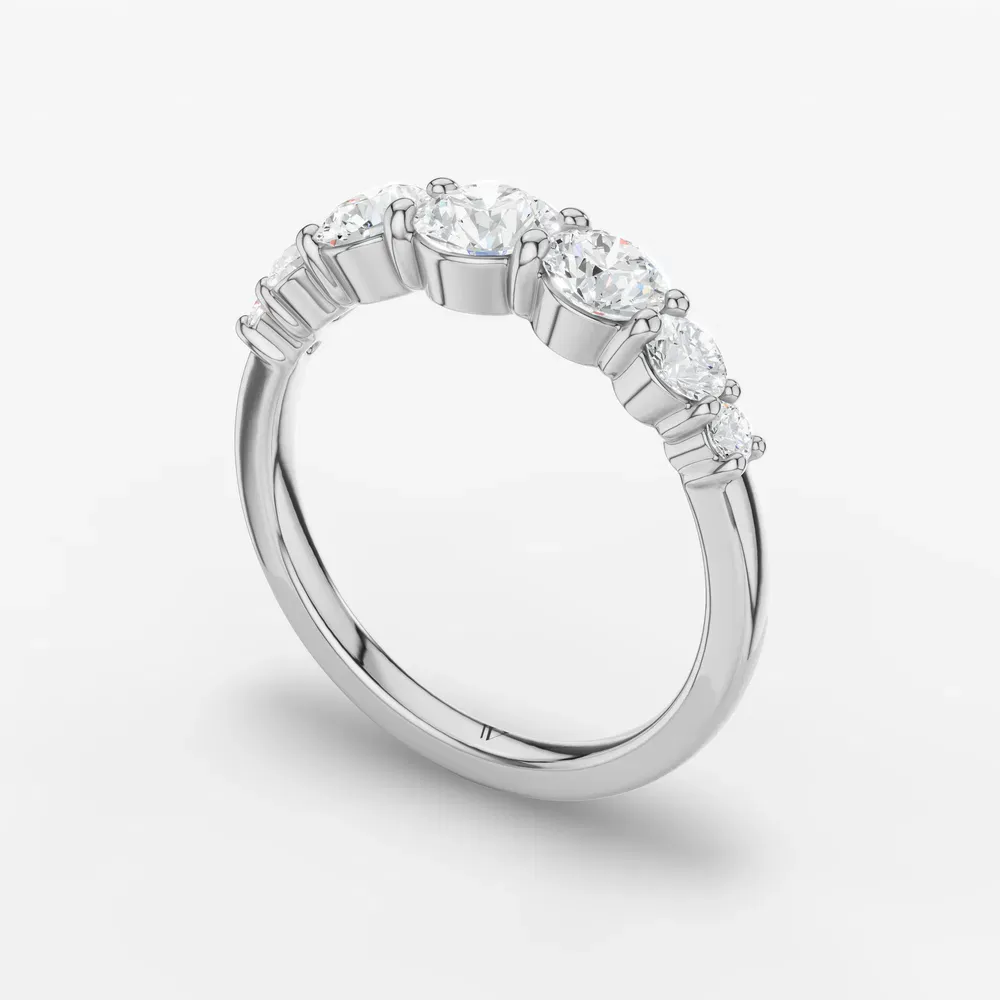 Stackable, Simple, Diamond Lab Diamond Ring (1.1 CTW) in 14K White Gold-Bymiel