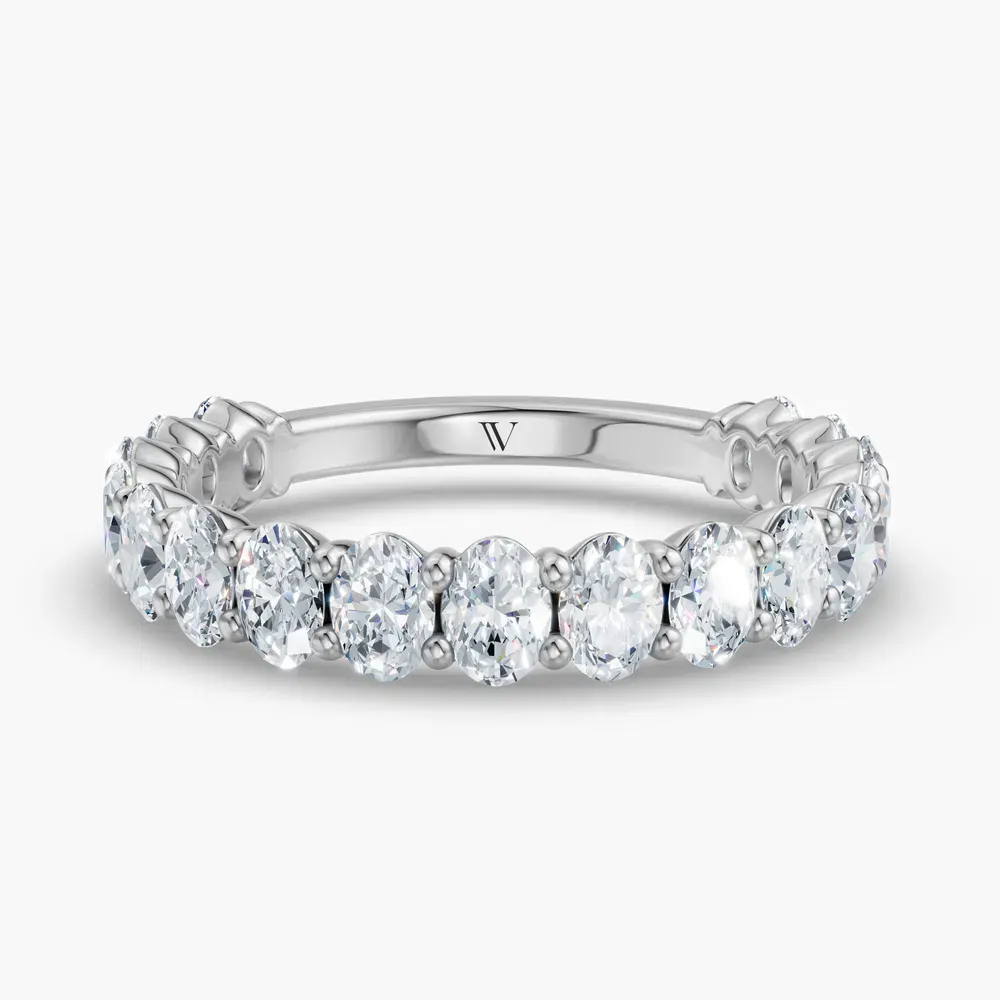 Stackable, Pave, Simple Lab Diamond Ring (1.5 CTW) in 14K White Gold-Lsira